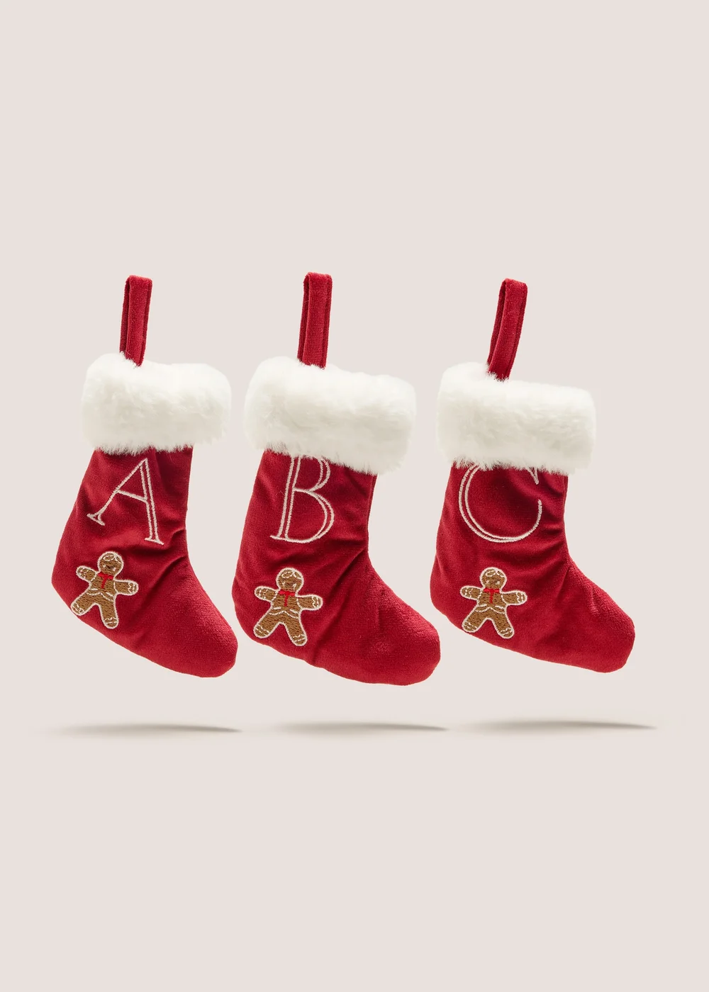 Gingerbread Alphabet Stocking Tree Decoration - A Image 1