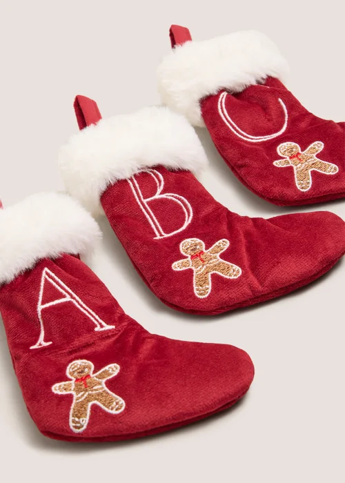 Gingerbread Alphabet Stocking Tree Decoration - A Image 2