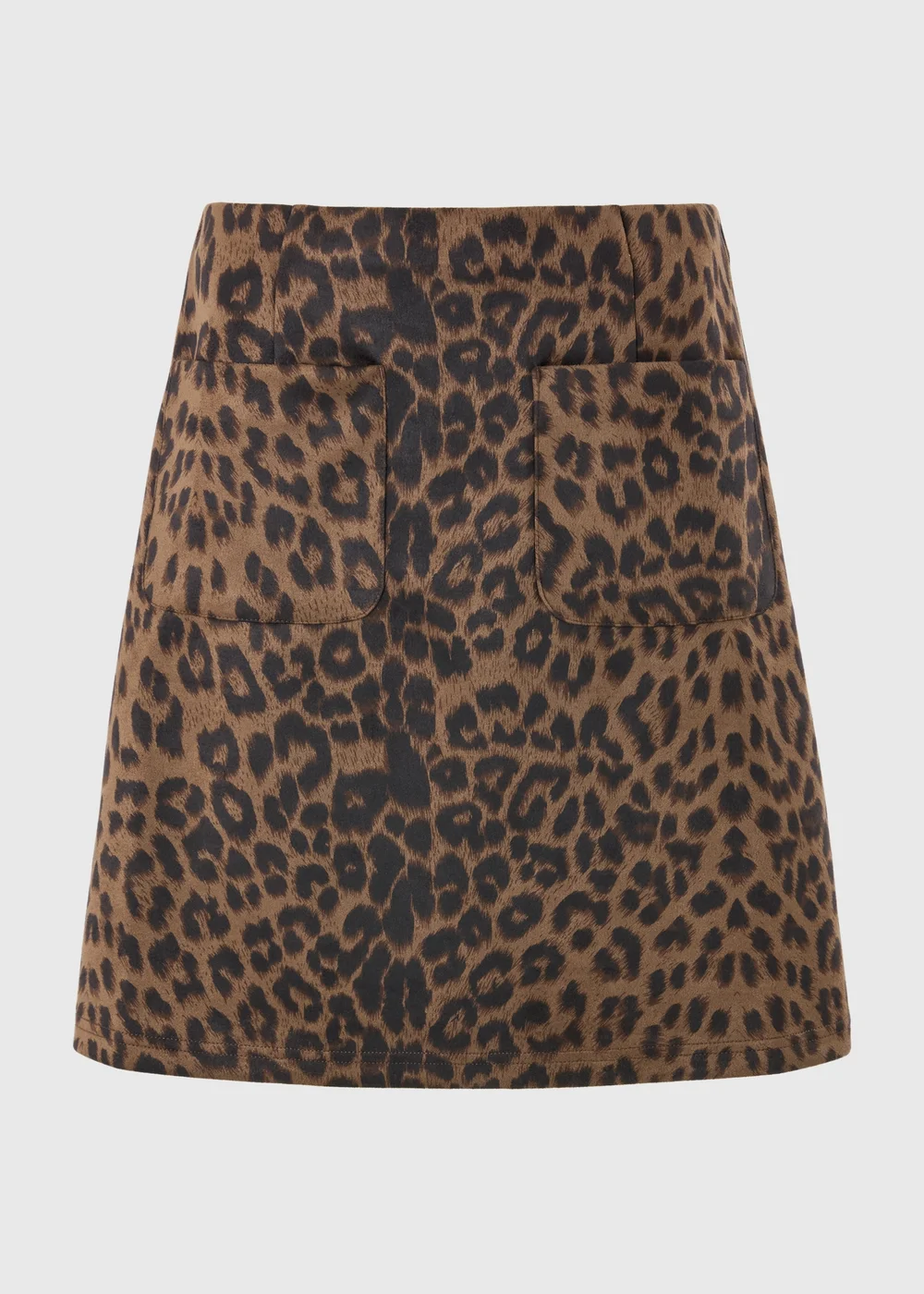 Brown Animal Double Pocket Mini Skirt - 8 Image 4