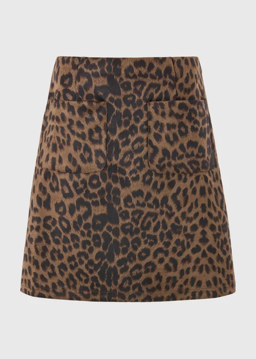 Brown Animal Double Pocket Mini Skirt - 8 Image 4