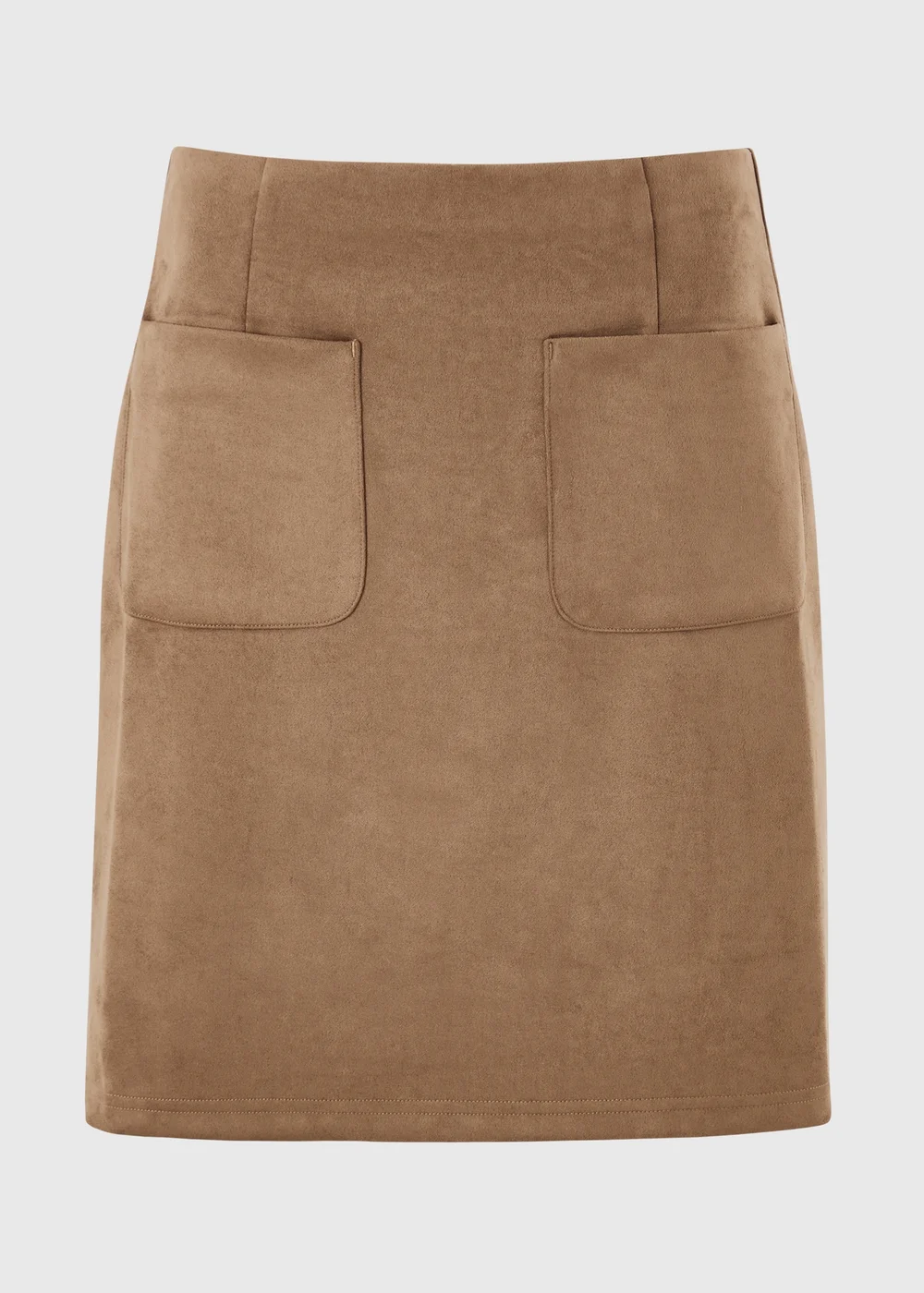 Tan Suedette Mini Skirt - 12 Image 4