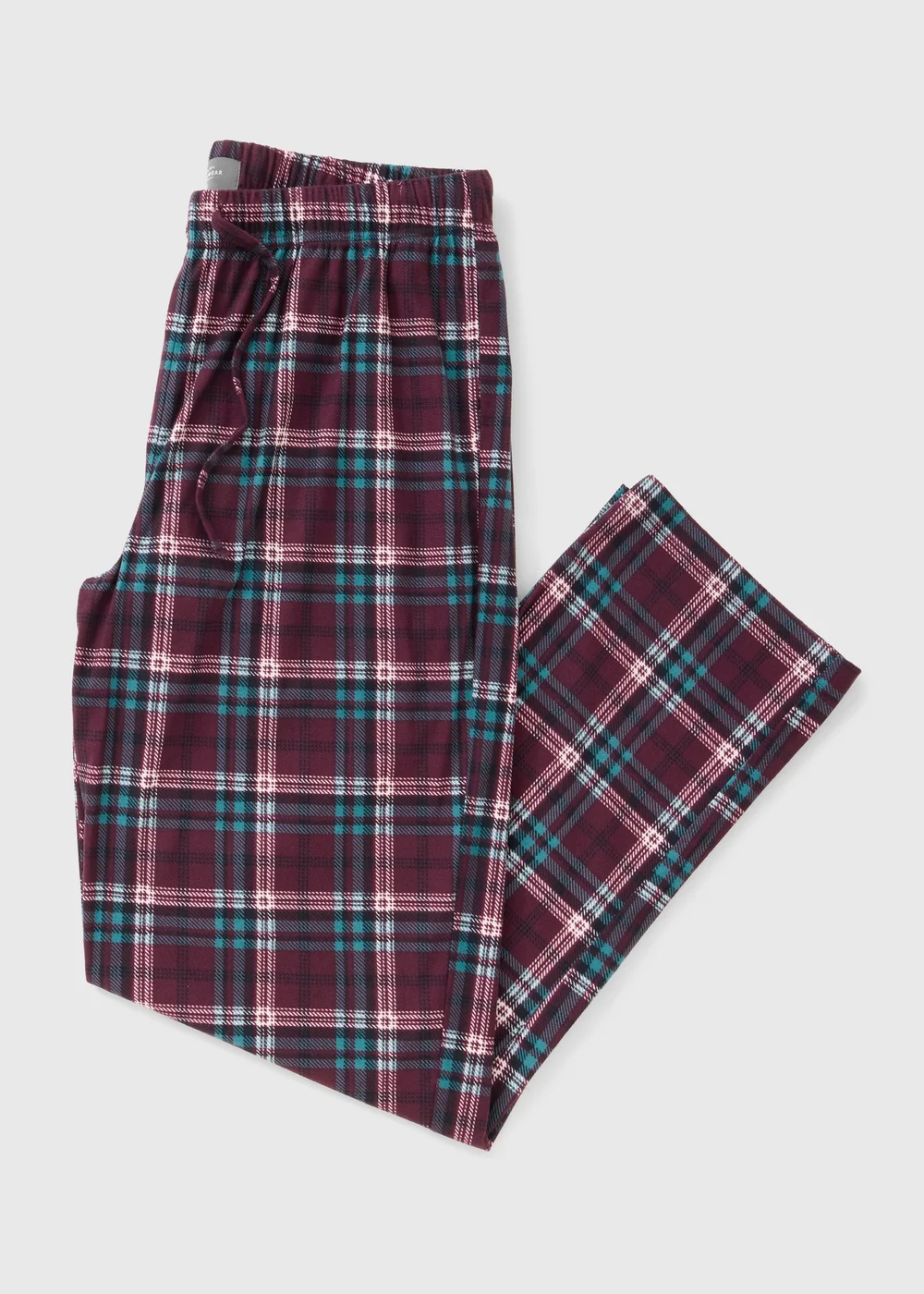Burgundy Checked Pyjama Bottoms - XS Image 1