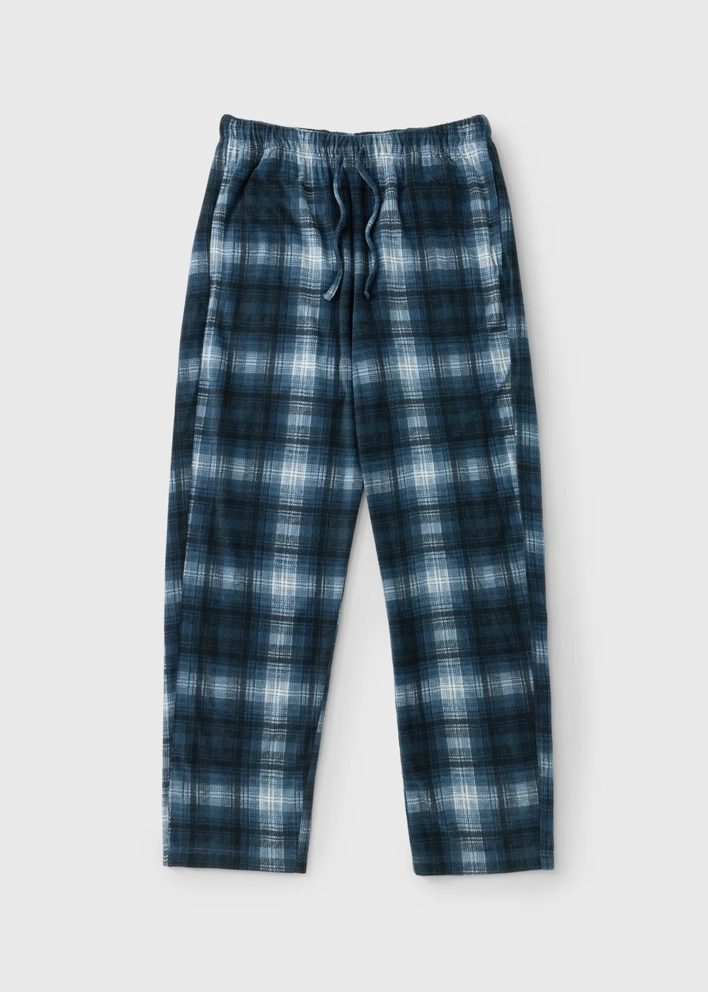 Navy Checked Waffle Pyjama Bottoms - XS Image 1