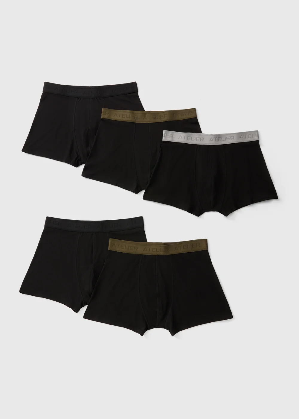 5 Pack Plain Modal Hipster Boxers - XS Image 1