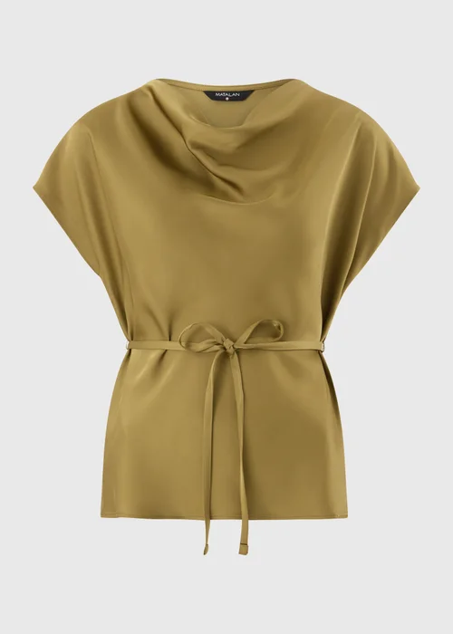 Lime Satin Drape Co-Ord Top - 8 Image 3