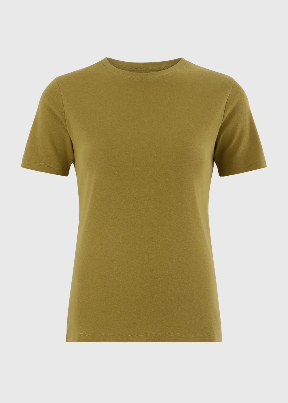 Olive Fitted Short Sleeve Top - 8 Image 4