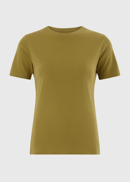 Olive Fitted Short Sleeve Top - 8 Image 4