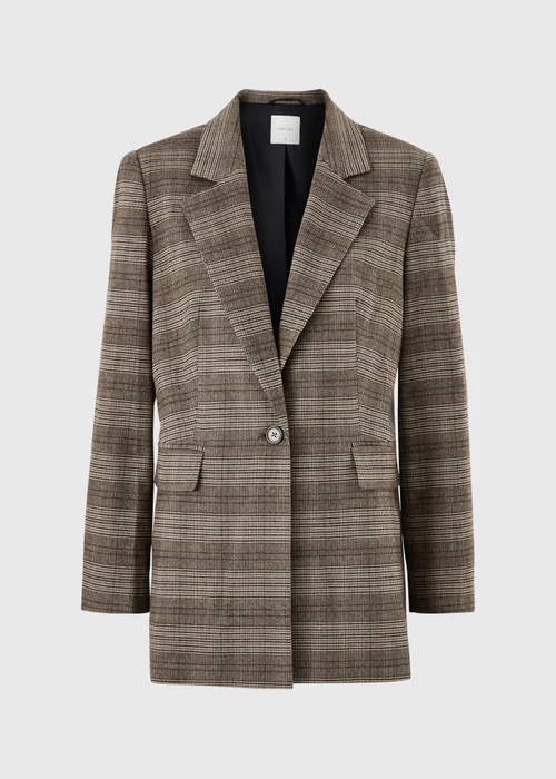 Brown Check Co Ord Blazer - 8 Image 2