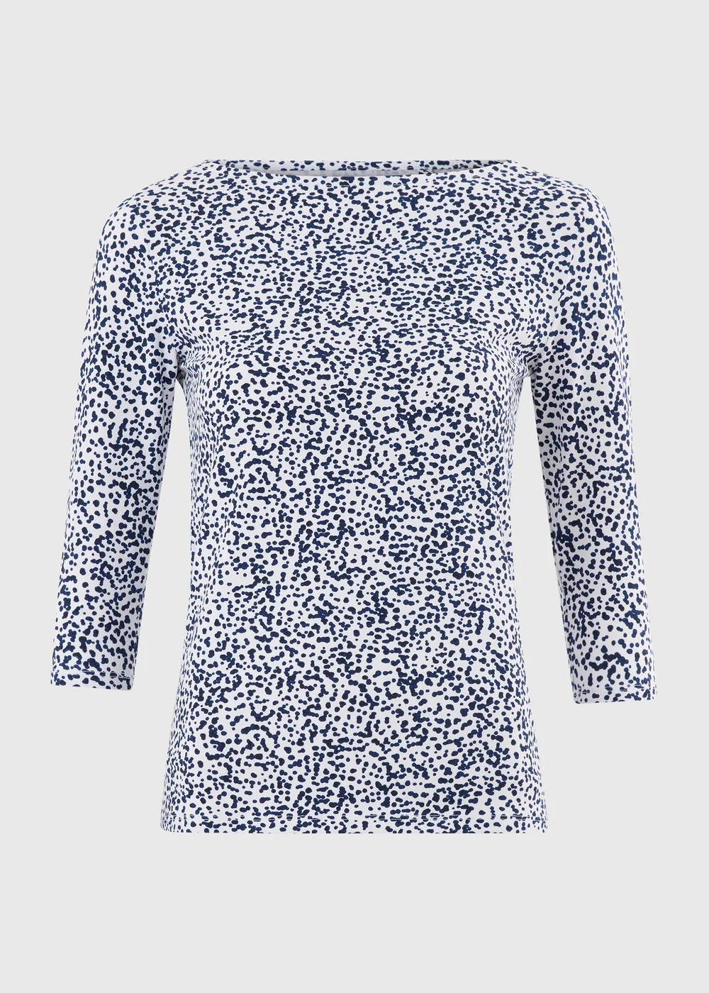 White/Blue Patterned Top - 8 Image 1