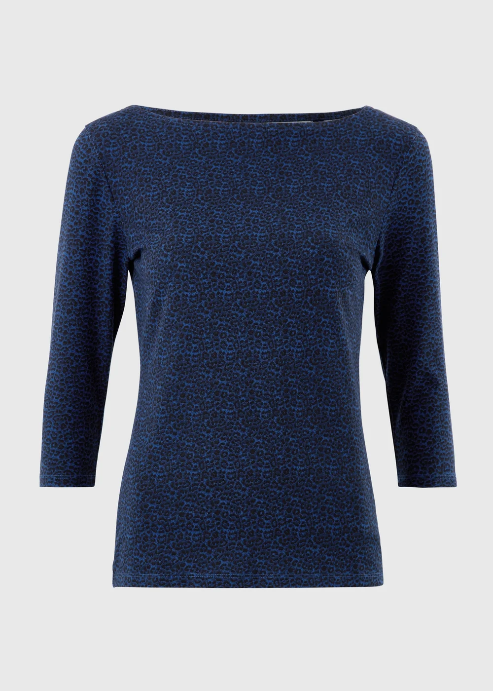 Blue Leopard Print Top - 8 Image 1
