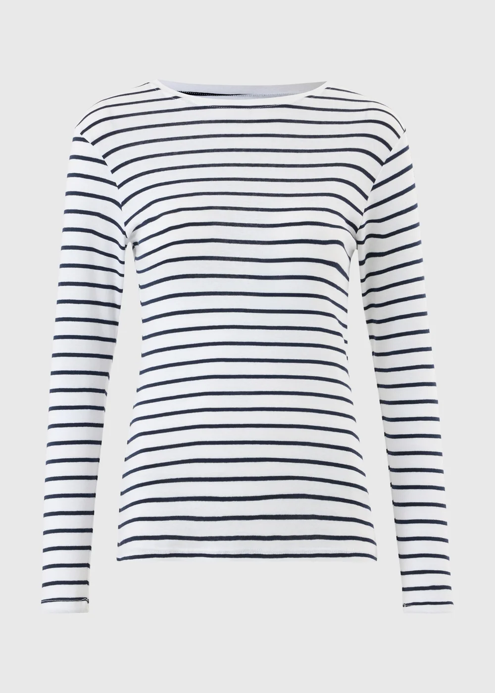 Navy Striped Long Sleeve Top - 8 Image 1