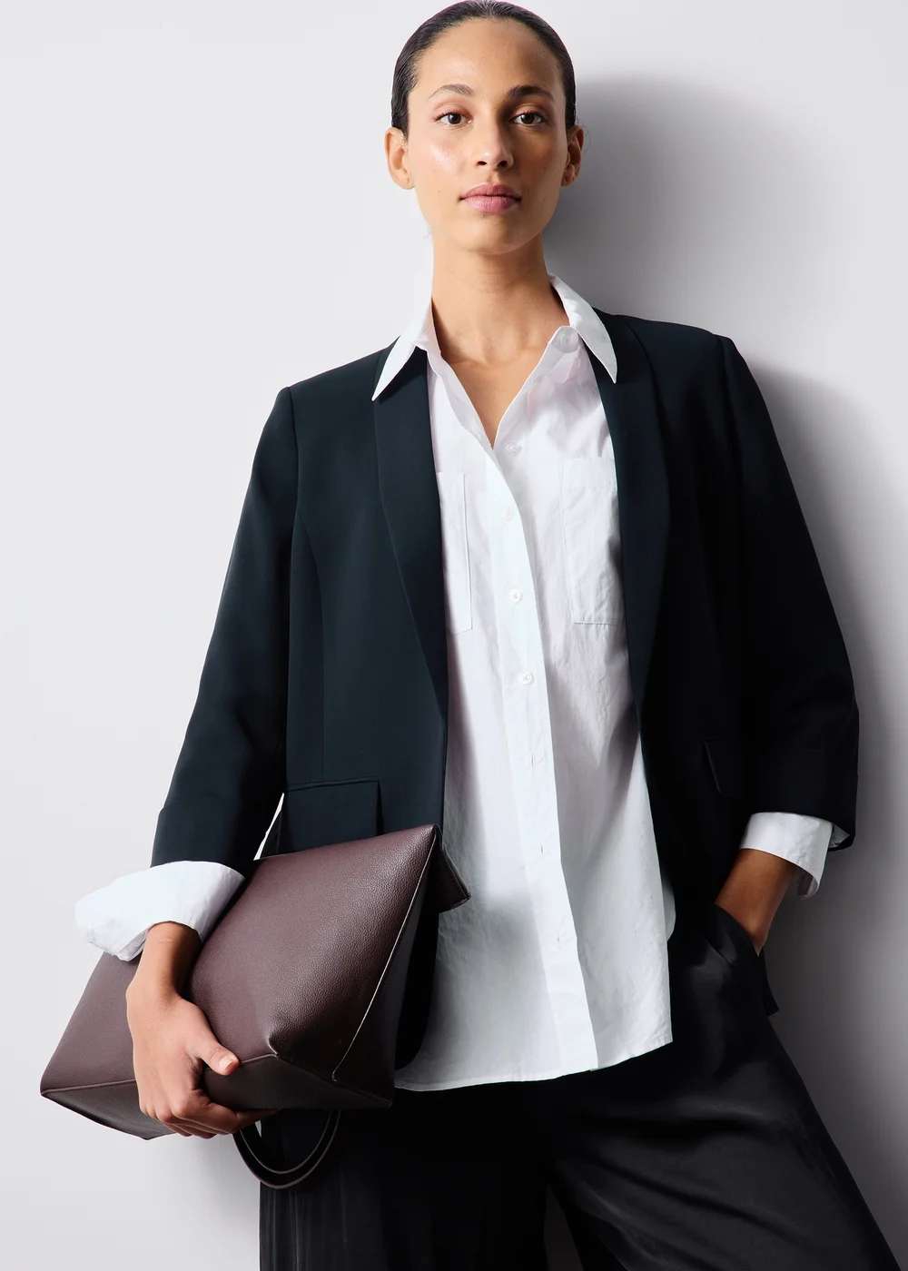 Navy Turn Back Blazer - 8 Image 1