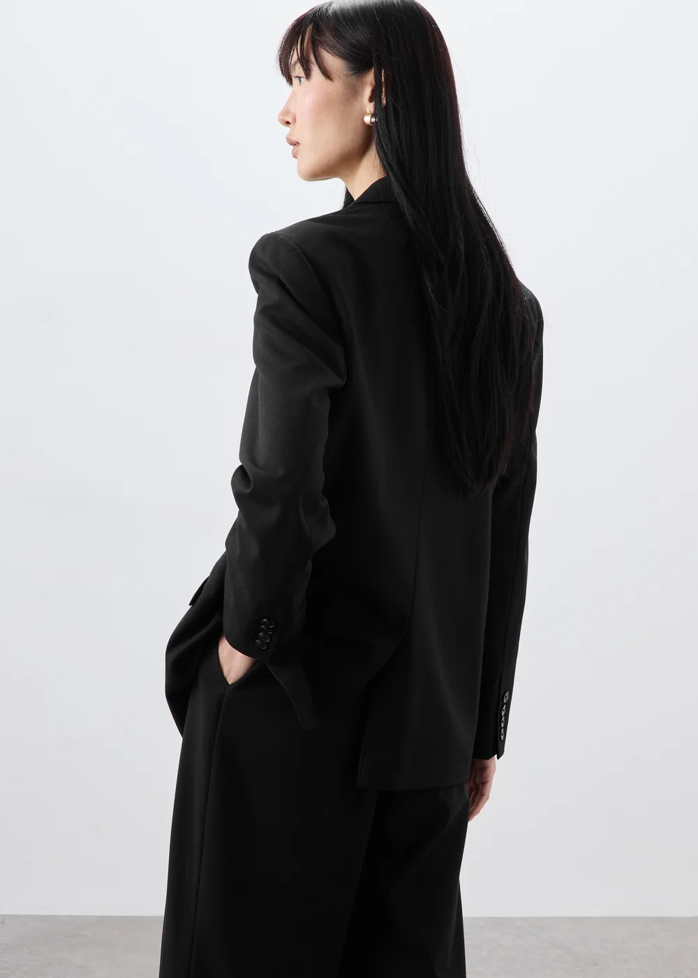 Black Double Breasted Co Ord Blazer - 8 Image 2