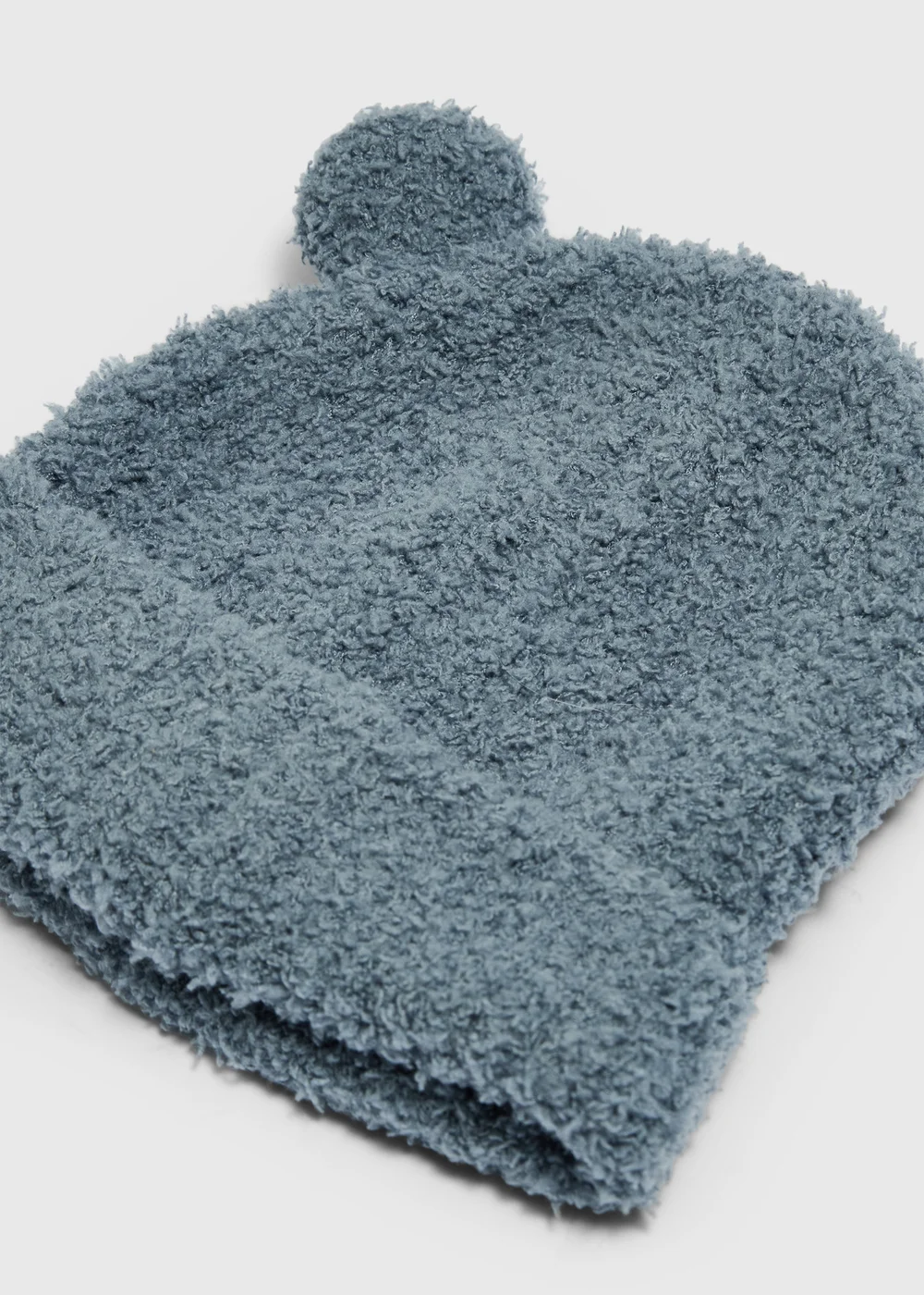 Baby Blue Fluffy Beanie (0-24mths) - Up to 1 Month Image 2
