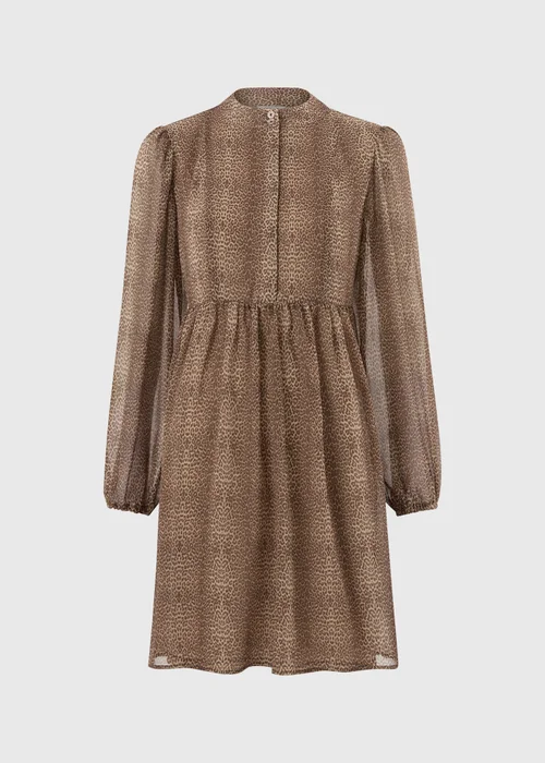 Brown Animal Print Boho Dress - 8 Image 4