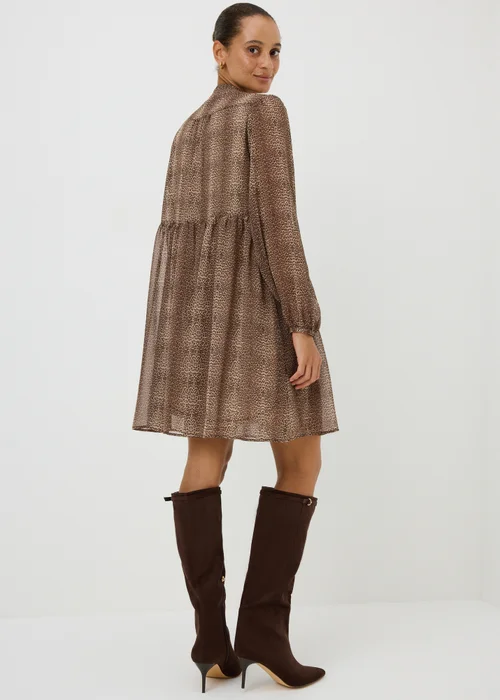 Brown Animal Print Boho Dress - 8 Image 2