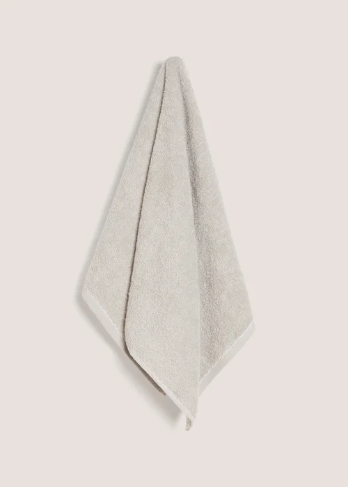 Grey Stitch Border Hand Towel - Hand Towel Image 1