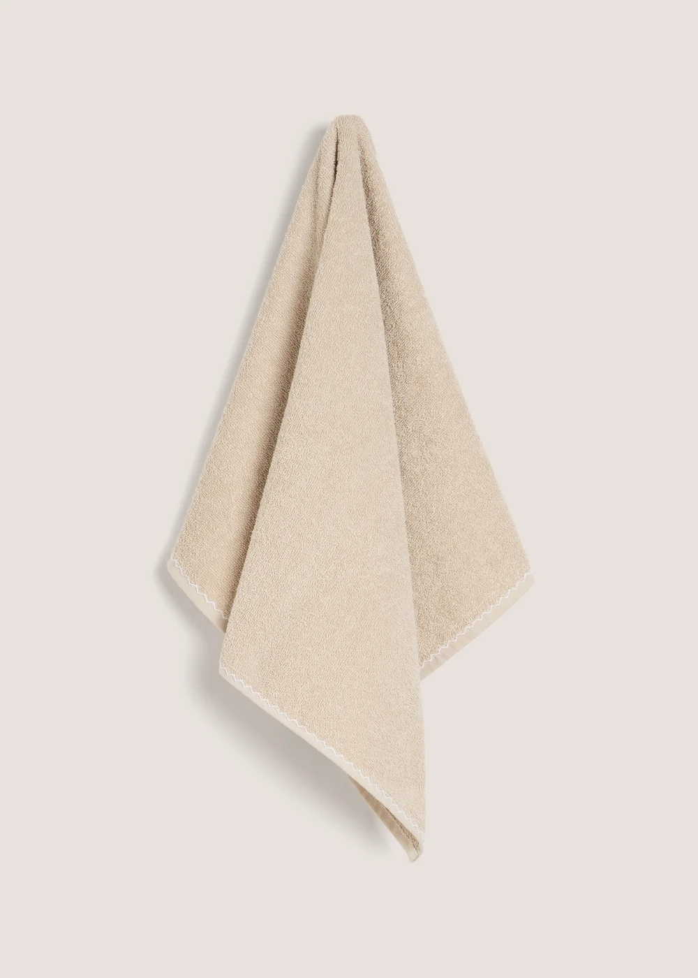Natural Stitch Border Hand Towel - Hand Towel Image 1