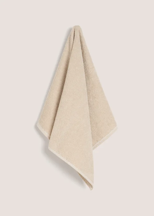Natural Stitch Border Hand Towel - Hand Towel Image 1