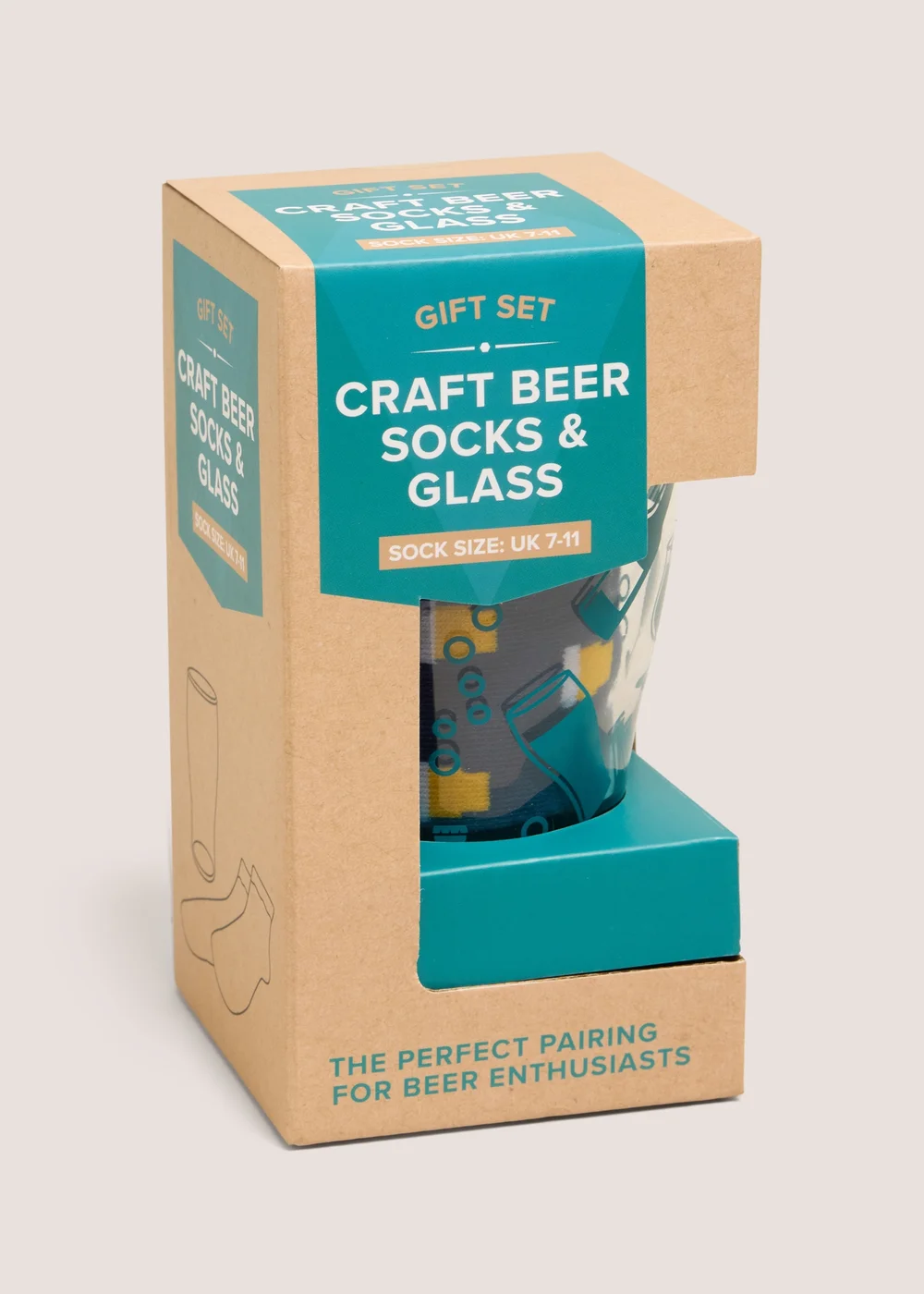 Craft Beer Socks & Glass Set Image 1
