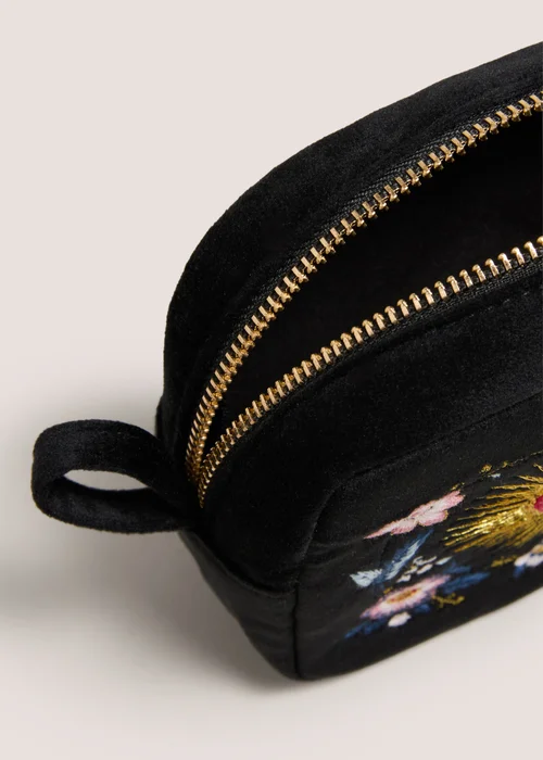 Black Small Decadence Makeup Bag Image 2