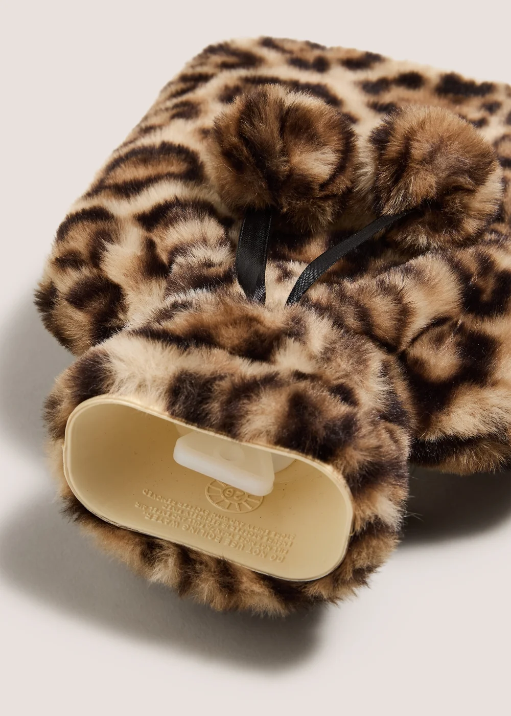 Leopard Faux Fur Mini Hot Water Bottle Image 2