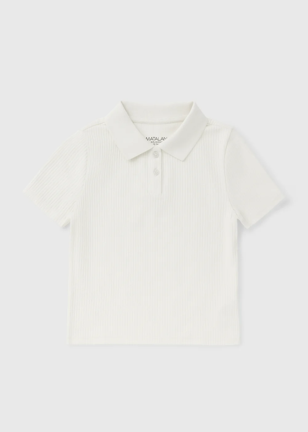 Girls Cream Polo T-Shirt (7-15yrs) - 7 Yrs Image 1