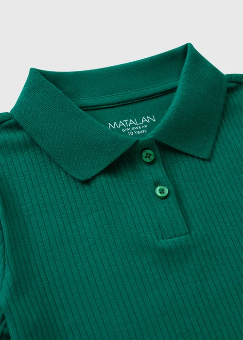 Girls Green Short Sleeve Polo T-Shirt (7-15yrs) - 7 Yrs Image 2