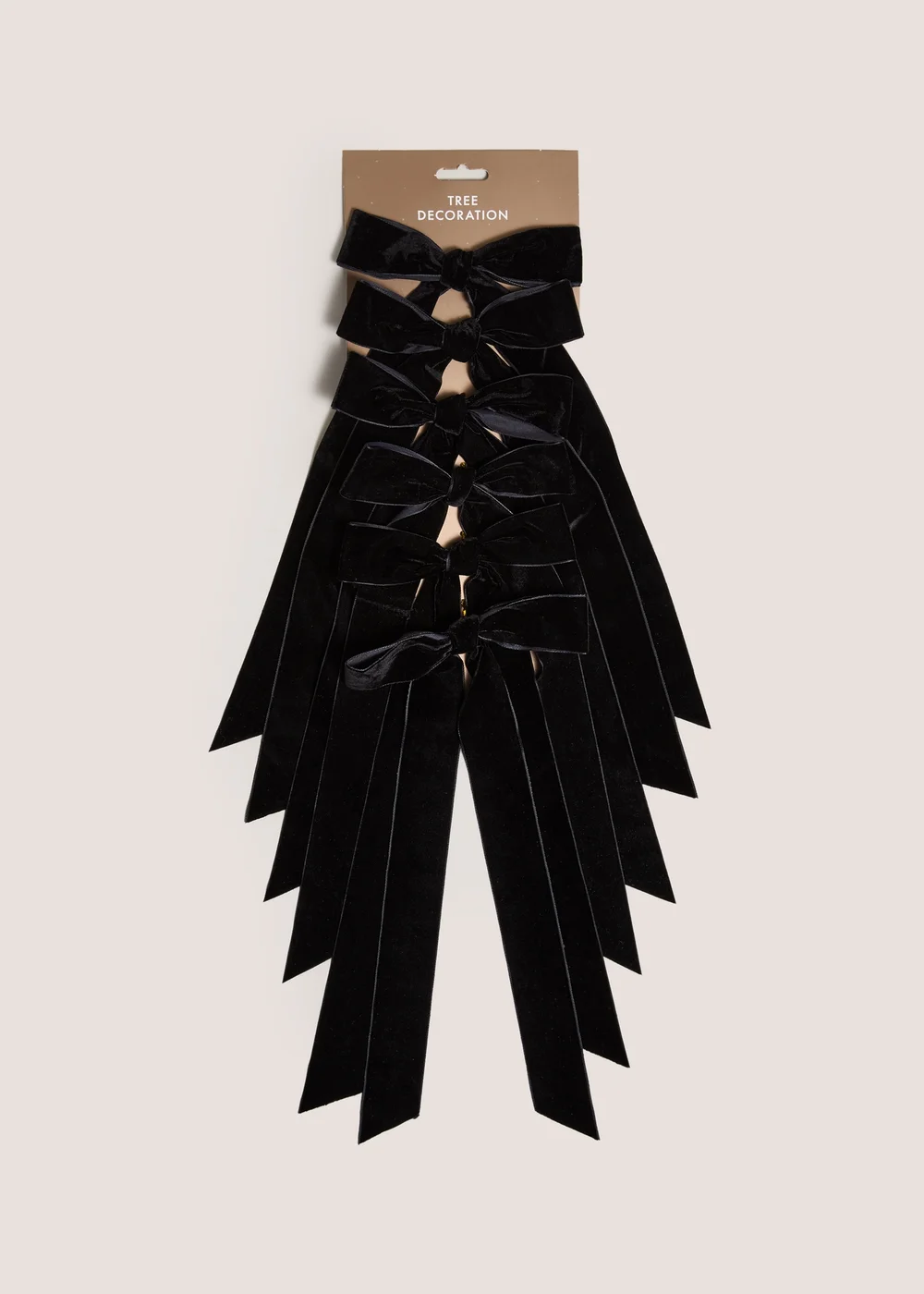 Black 6 pack Decorative Bows Image 1