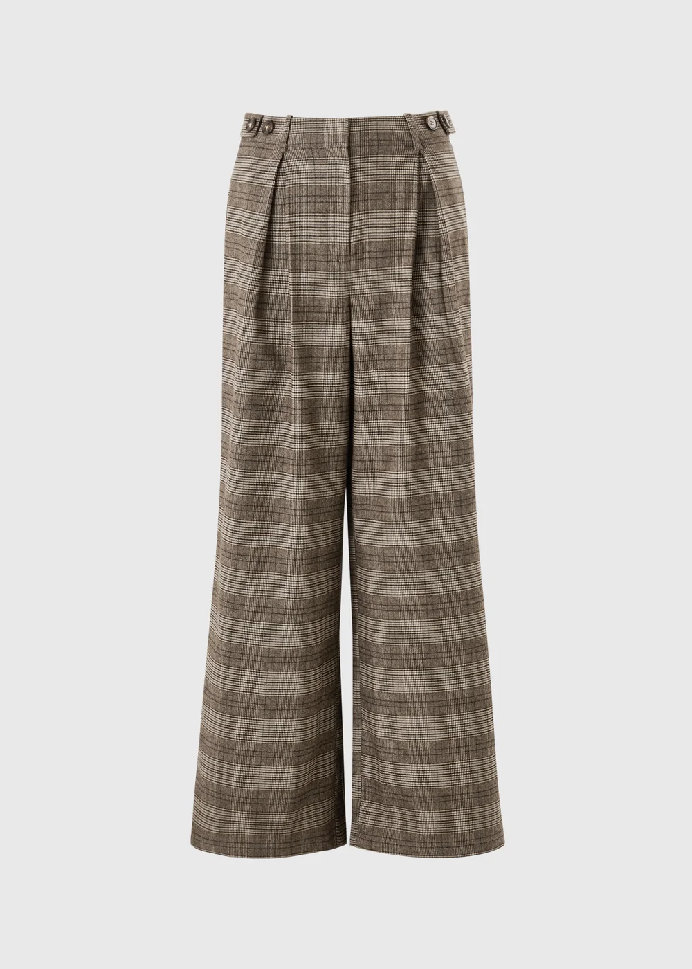 Brown Check Palazzo Co Ord Trousers - 8/L29 Image 2