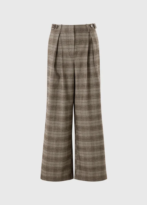 Brown Check Palazzo Co Ord Trousers - 8/L29 Image 2