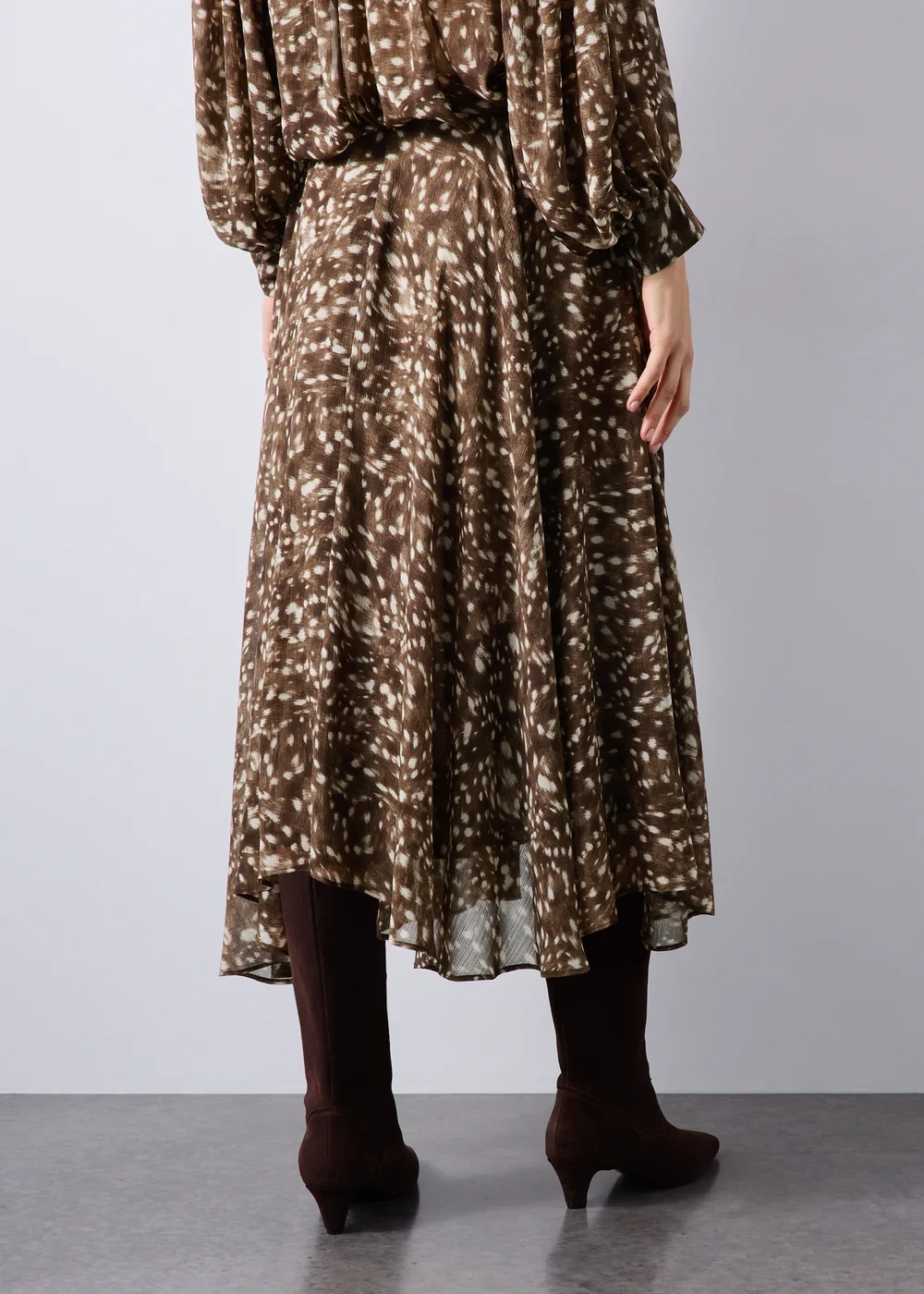 Brown Animal Print Co Ord Skirt - 8 Image 2