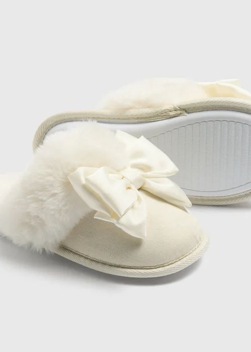 Girls Sand Bow Mule Slipper (Younger 10-Older 5) - 13 Infants Image 2