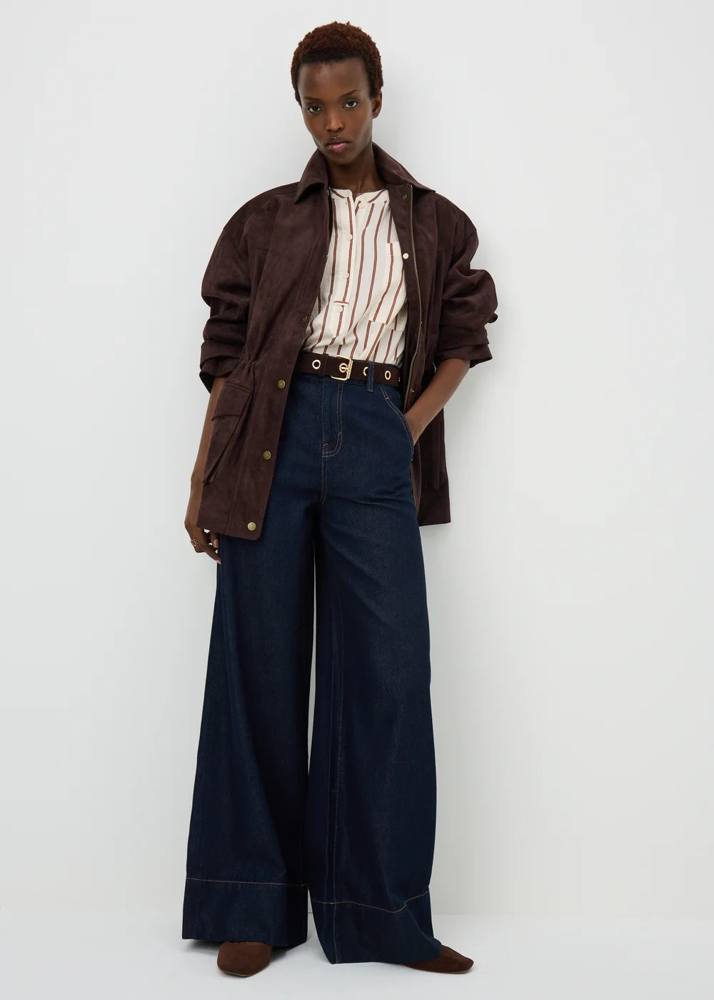 Cream Stripe Utility Blouse - 8 Image 3