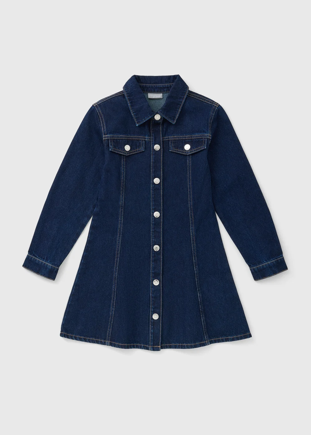 Girls Blue Denim Dress (7-15yrs) - 7 Yrs Image 1