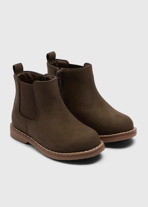 Boys Brown Chelsea Boots (Younger 4-12) - 4 Infants Image 1
