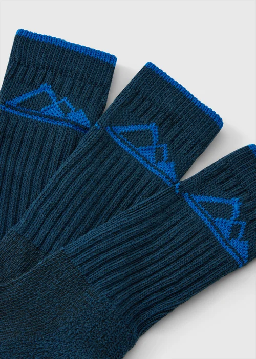 3 Pack Blue Socks - Sizes 6-11 Image 2