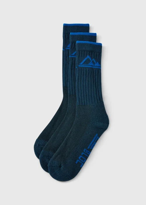 3 Pack Blue Socks - Sizes 6-11 Image 1