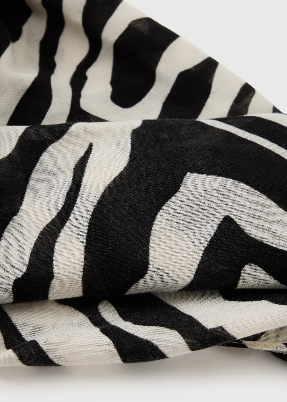 Zebra Print Lightweight Scarf - One Size Image 2