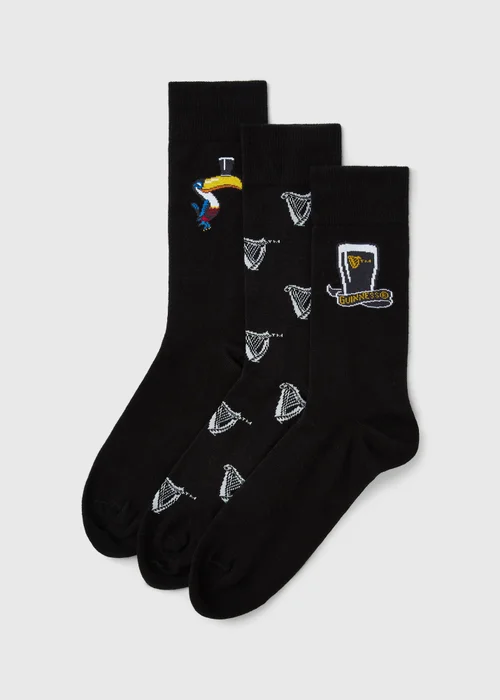 3 Pack Guinness Socks - 6-8.5 Image 1