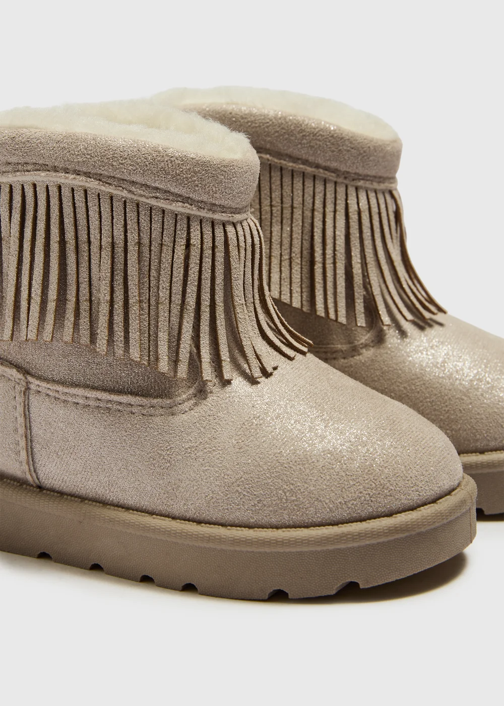 Girls Stone Fringe Snug Boots (Younger 4-12) - 4 Infants Image 2