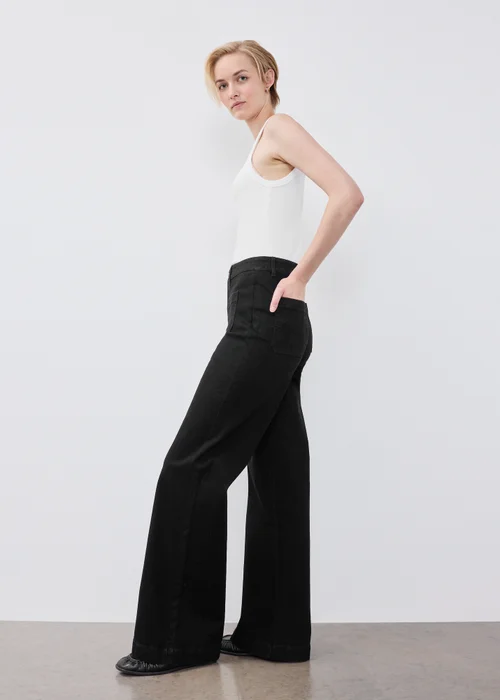 Black Pocket Front Jeans - 8/L29 Image 1