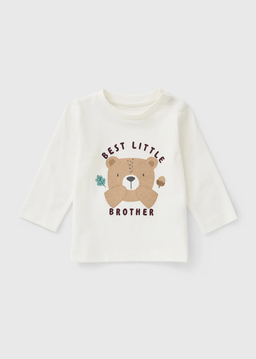 Baby Cream Little Brother Bear T-Shirt (0-23mths) - Up to 1 Month Image 1