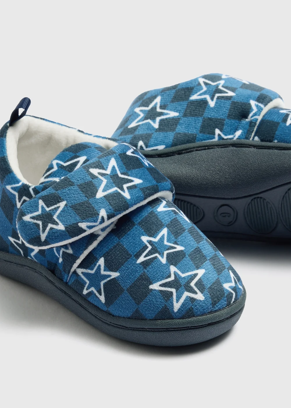Boys Blue Star Cupsole Slippers (Younger 4-12) - 4 Infants Image 2