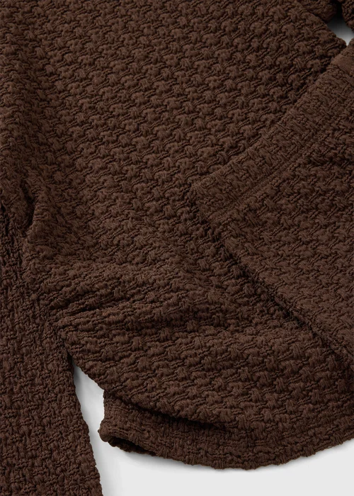 Girls Brown Crinkle Top & Trouser Set (7-15yrs) - 7 Yrs Image 2
