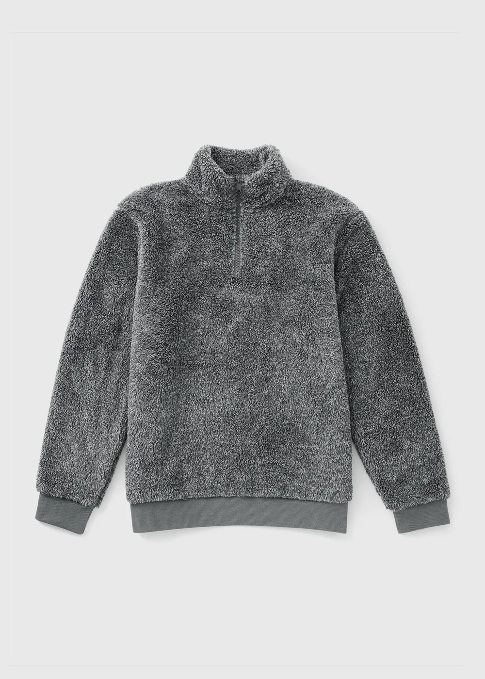 Charcoal 1/4 Zip Fleece Top - S Image 1
