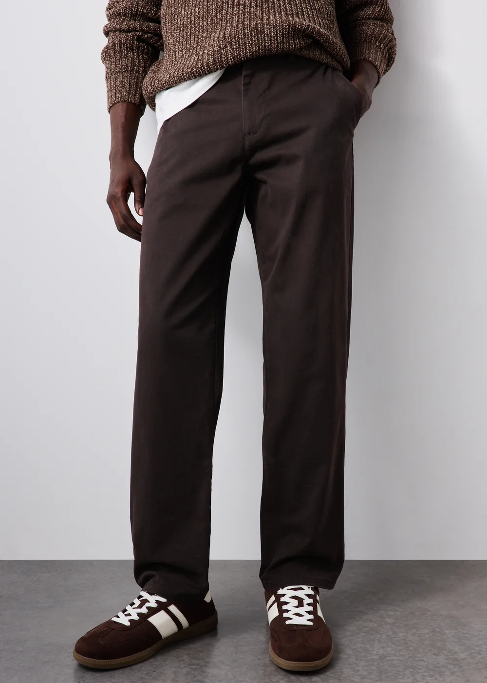 Brown Straight Chinos - 30 R Image 2