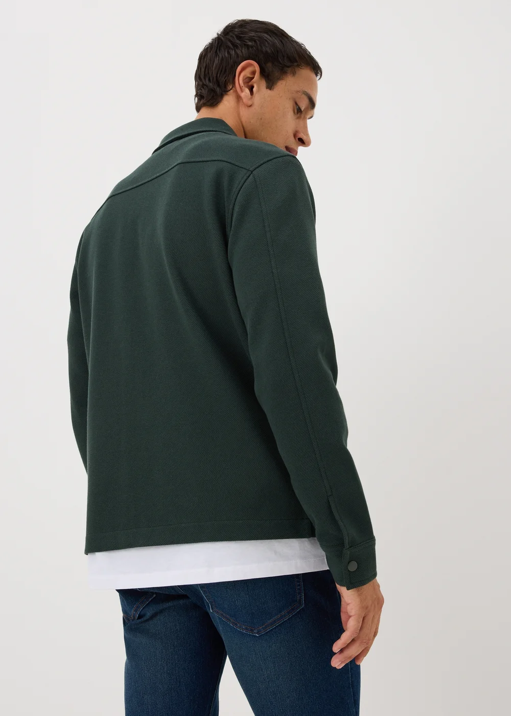 Green Twill Jersey Jacket - S Image 2