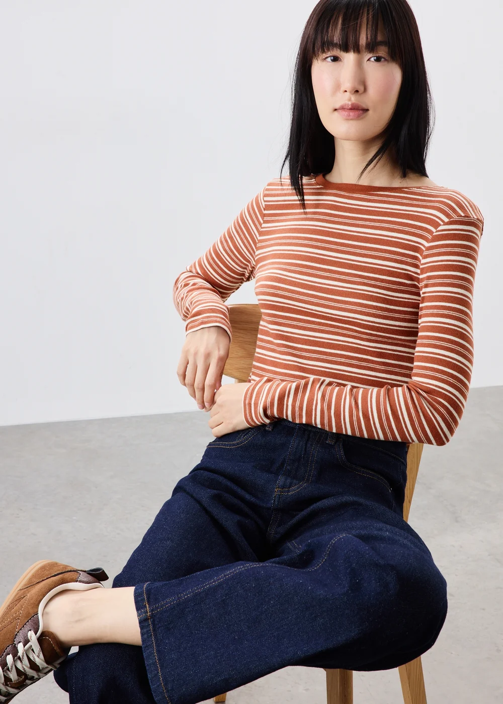 Ginger Ribbed Fitted Top - 8 Image 1