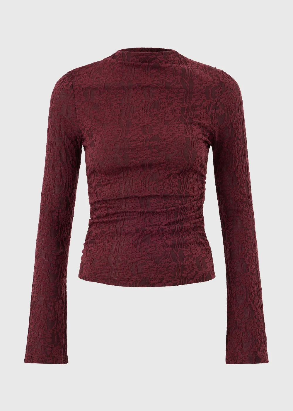 Raspberry Jacquard Pattern Top - 8 Image 3